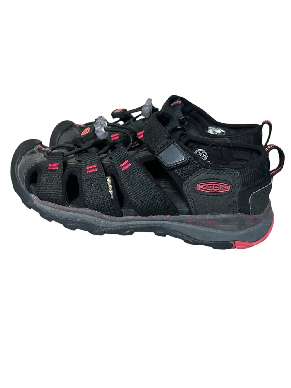 Keen Newport H2 Sandals Black Red Size Youth 2